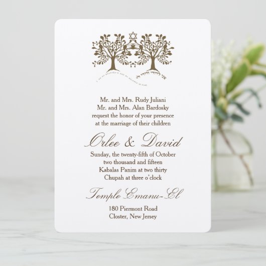 Levensboom + Davidster Kaart (Staand voorkant)