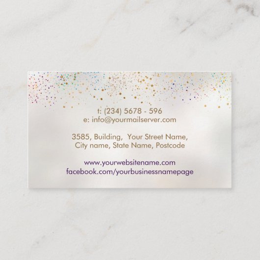 Levensboom - De omhelzing van de genezer Visitekaartje (Achterkant)