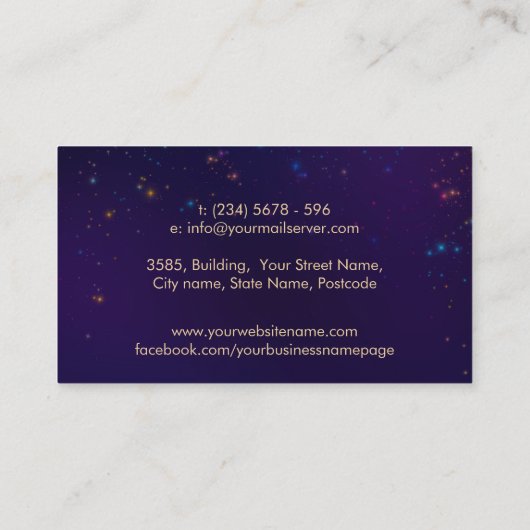 Levensboom - De omhelzing van de genezer Visitekaartje (Achterkant)