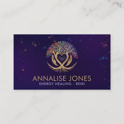 Levensboom - De omhelzing van de genezer Visitekaartje (Voorkant)