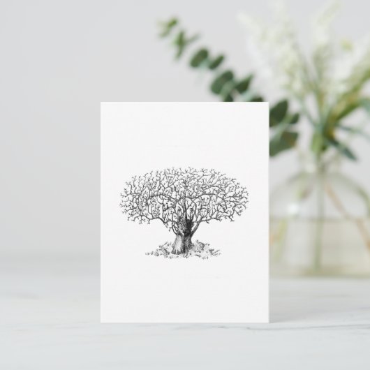 Levensboom - dieren briefkaart (Staand voorkant)