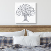 Levensboom Doodle 6 Canvas Afdruk (Insitu (Slaapkamer))