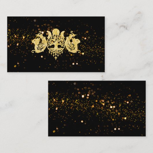 Levensboom, drievoudige maan visitekaartje (Voorkant / Achterkant)