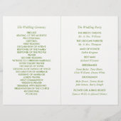 Levensboom, Elegant Trouwprogramma (Achterkant)