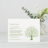 Levensboom, Elegant Wedding Detail Informatiekaartje (Staand voorkant)