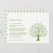 Levensboom, Elegant Wedding Detail Informatiekaartje (Voorkant / Achterkant)