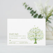 Levensboom, Elegant Wedding RSVP-kaart RSVP Kaartje (Staand voorkant)