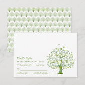 Levensboom, Elegant Wedding RSVP-kaart RSVP Kaartje (Voorkant / Achterkant)