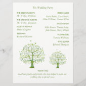 Levensboom, Elegante Bruiloft Programmakaart (Achterkant)