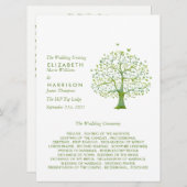 Levensboom, Elegante Bruiloft Programmakaart (Voorkant / Achterkant)