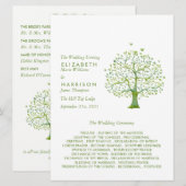 Levensboom, Elegante Trouw Programmakaart (Voorkant / Achterkant)