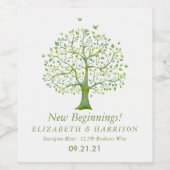 Levensboom, Elke Elegante Bruiloft Wijn Etiket (Enkel label)