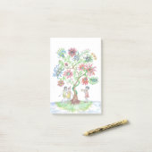 Levensboom en dansers post-it® notes (Op bureau)