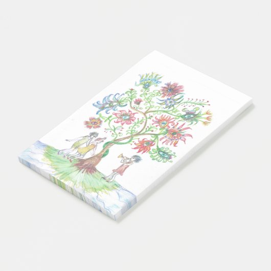 Levensboom en dansers post-it® notes (Schuin)