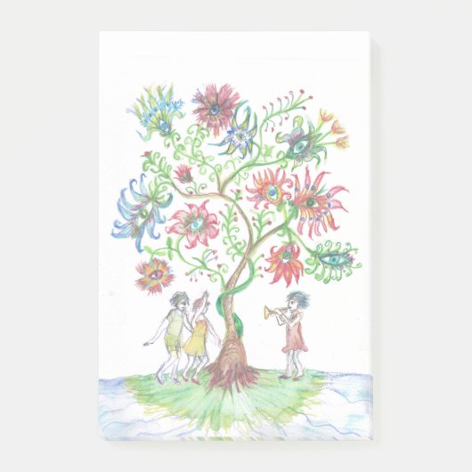 Levensboom en dansers post-it® notes (Voorkant)