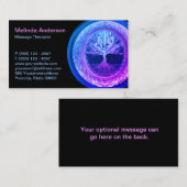 Levensboom en liefdesstructuur visitekaartje (Voorkant / Achterkant)