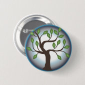 Levensboom en maan ronde button 5,7 cm (Voorkant /achterkant)