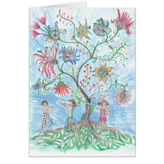 Levensboom en twee figuren