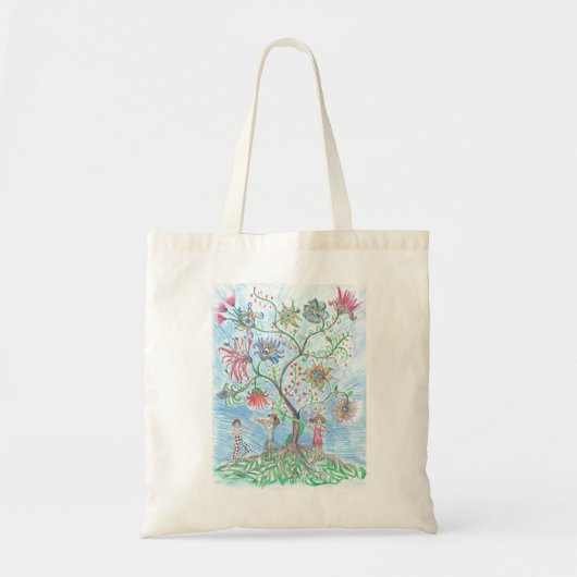 Levensboom en twee figuren tote bag (Voorkant)