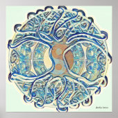 Levensboom en Yin Yang 1-Poster Poster (Voorkant)