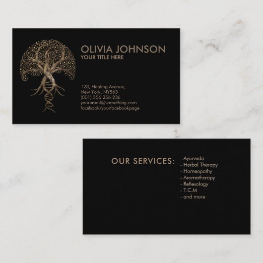 Levensboom - Evolutie-DNA Visitekaartje (Voorkant / Achterkant)