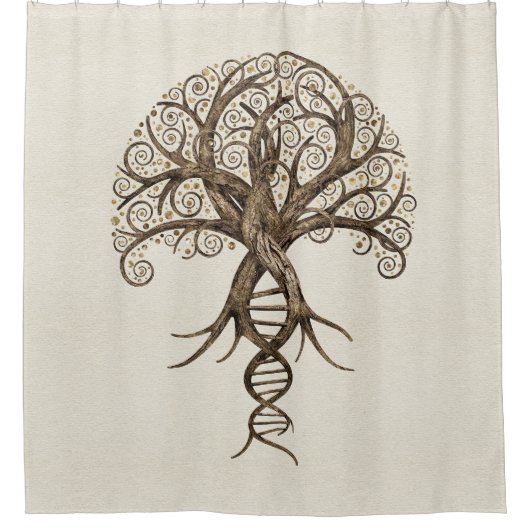 Levensboom - evolutie douchegordijn (Voorkant)