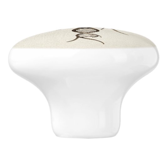 Levensboom - evolutie keramische knop (Zijkant)