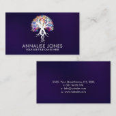 Levensboom - Evolutie Witte kleurige bladeren Visitekaartje (Voorkant / Achterkant)