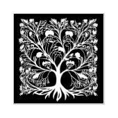 Levensboom Floral Rubberstempel (Afrduk)