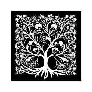 Levensboom Floral Rubberstempel