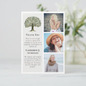 Levensboom Foto Sympathie Begrafenis Bedankkaart (Staand voorkant)