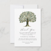 Levensboom Foto Sympathy Funeral Memorial Bedankkaart (Voorkant)