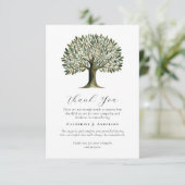 Levensboom Foto Sympathy Funeral Memorial Bedankkaart (Staand voorkant)