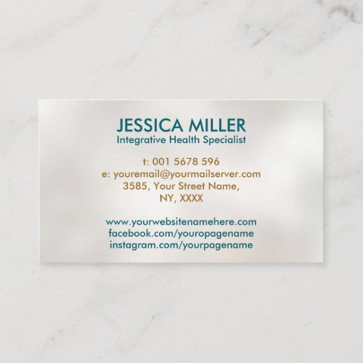 Levensboom - Functionele geneeskunde Visitekaartje (Achterkant)