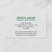 Levensboom - Functionele geneeskunde Visitekaartje (Achterkant)