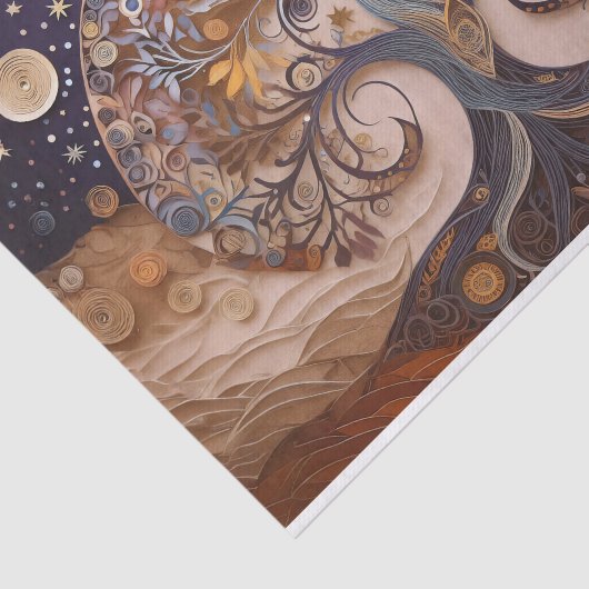 Levensboom, Fusie van Universum & Natuur Tissuepapier (Detail)