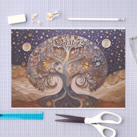 Levensboom, Fusie van Universum & Natuur Tissuepapier (Craft)