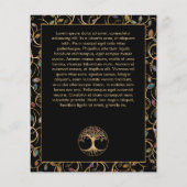 Levensboom - Gegdrasil - kleurrijke bladeren Flyer (Achterkant)