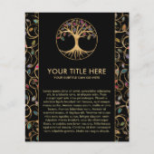 Levensboom - Gegdrasil - kleurrijke bladeren Flyer (Voorkant)