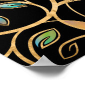 Levensboom - Gegdrasil - kleurrijke bladeren Poster (Hoek)