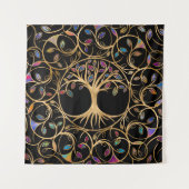 Levensboom - Gegdrasil - kleurrijke bladeren Wandkleed (Voorkant)