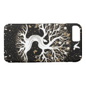 Levensboom - Gegdrasil - zwart wit en goud Case-Mate iPhone Case (Achterkant (Horizontaal))