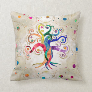 Levensboom - Gemstone Mineral Rainbow Swirl Kussen