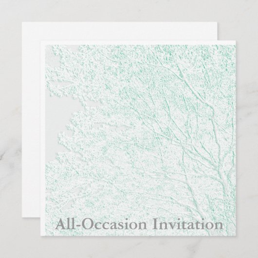 Levensboom/Geprägte All-Gelegenheids Uitnodiging (Voorkant / Achterkant)