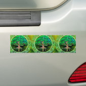 Levensboom Gezondheid en Welvaart Bumpersticker (Op auto)