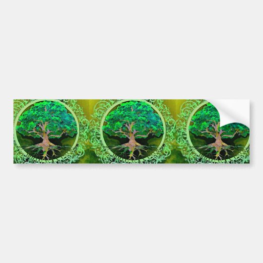 Levensboom Gezondheid en Welvaart Bumpersticker (Voorkant)
