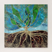 Levensboom - Glas en marmer Legpuzzel (Verticaal)