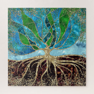 Levensboom - Glas en marmer Legpuzzel