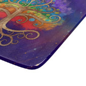 Levensboom Golden Swirl en Rainbow Snijplank (Hoek)