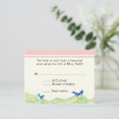 Levensboom, grillig meisje RSVP Response Kaarten (Staand voorkant)